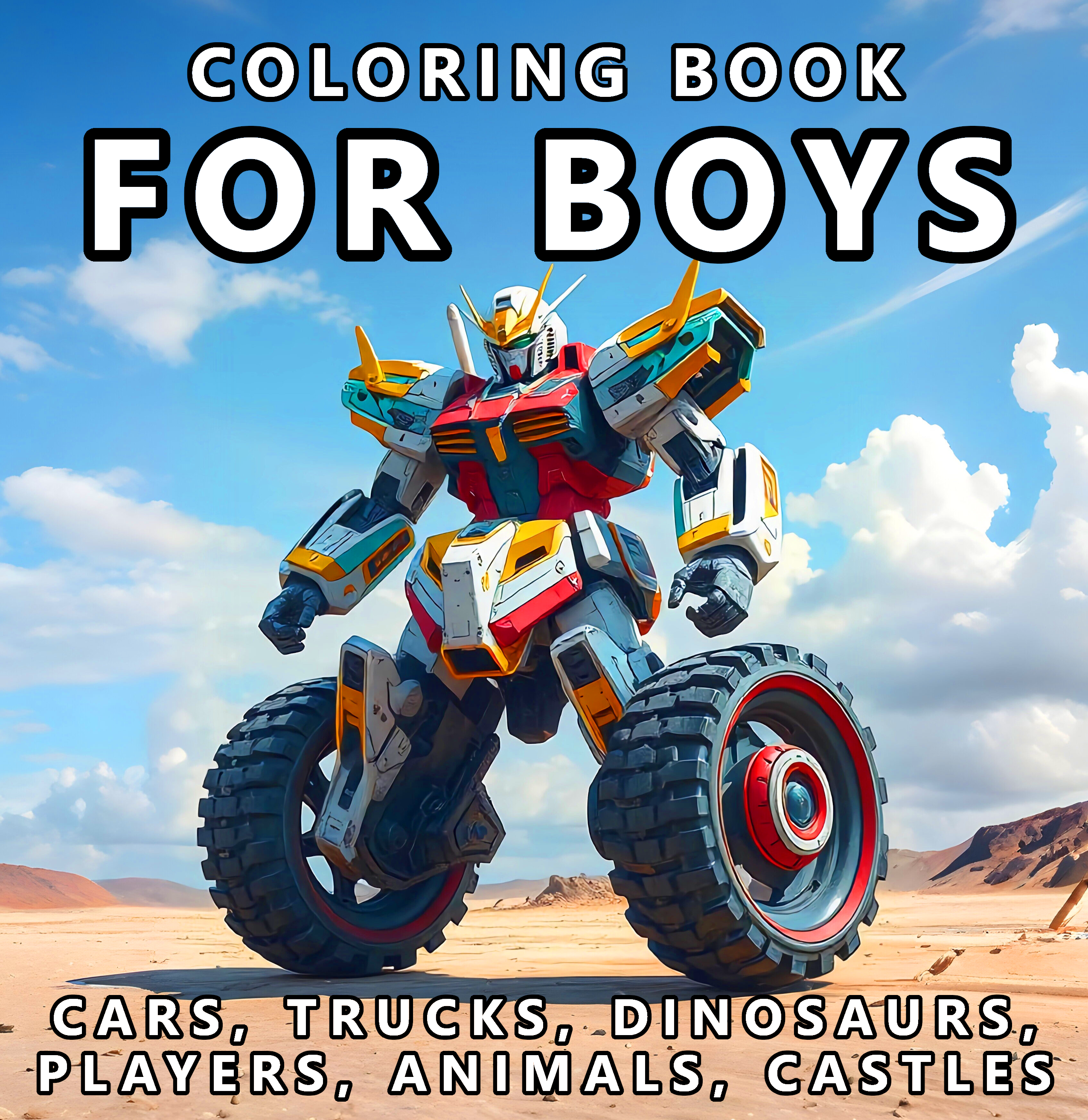 For boys coloring book